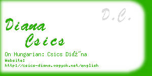 diana csics business card